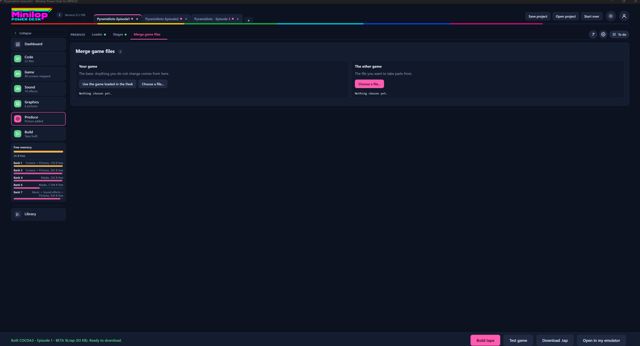 Produce, Merge game files