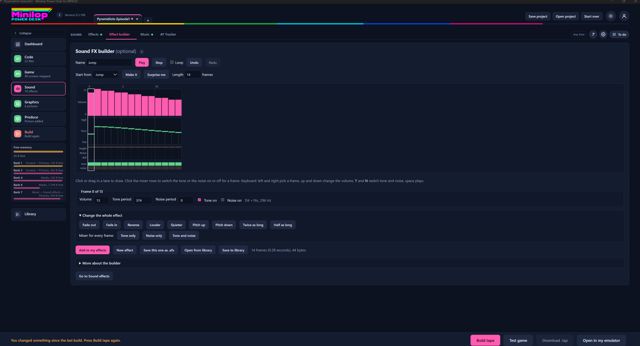 Sound, Effect builder